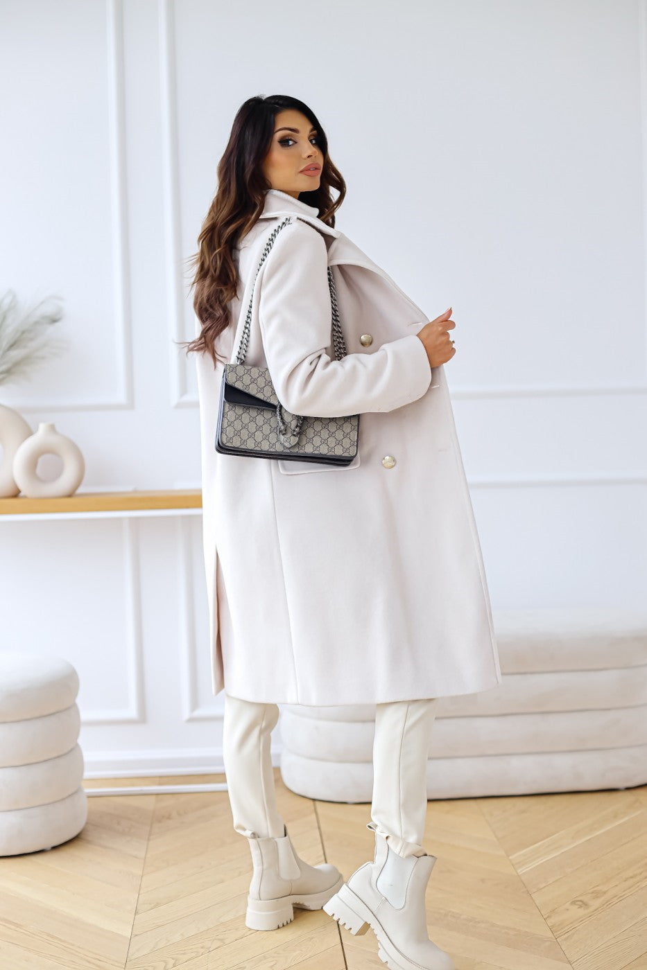 Samantha | Elegant Double-Breasted Women's Coat for All Seasons