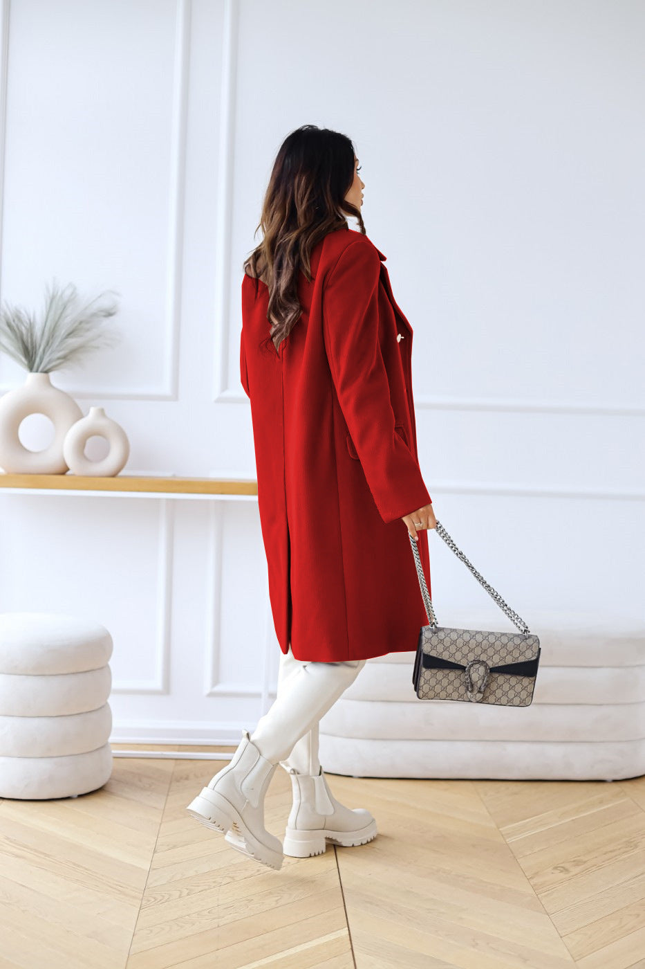 Samantha | Elegant Double-Breasted Women's Coat for All Seasons