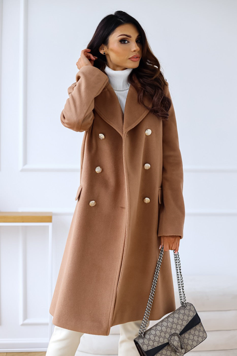 Samantha | Elegant Double-Breasted Women's Coat for All Seasons