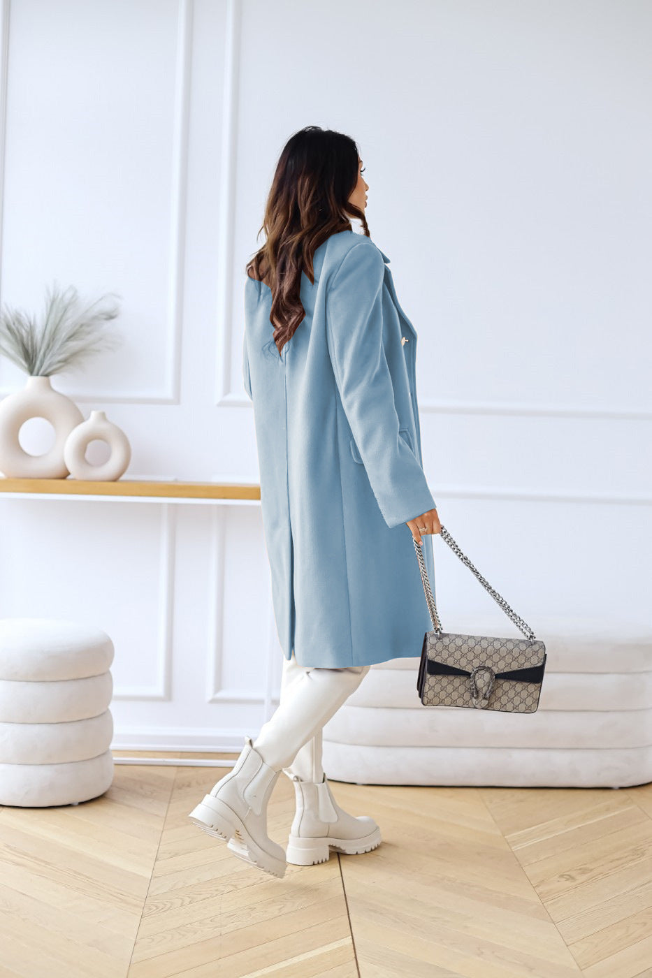Samantha | Elegant Double-Breasted Women's Coat for All Seasons