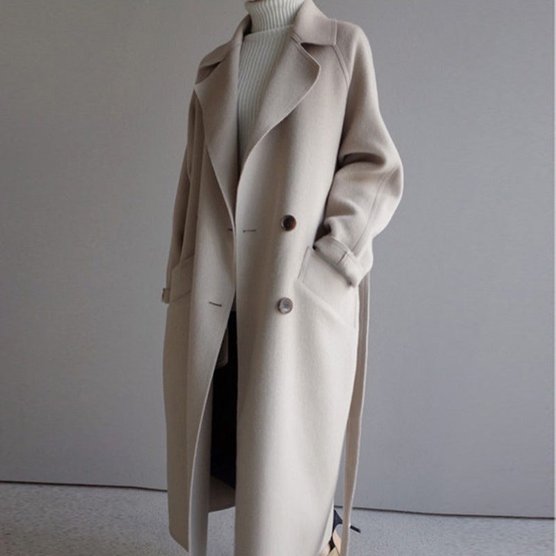 Ingrid | Elegant Long Wool Coat for Winter Fashion