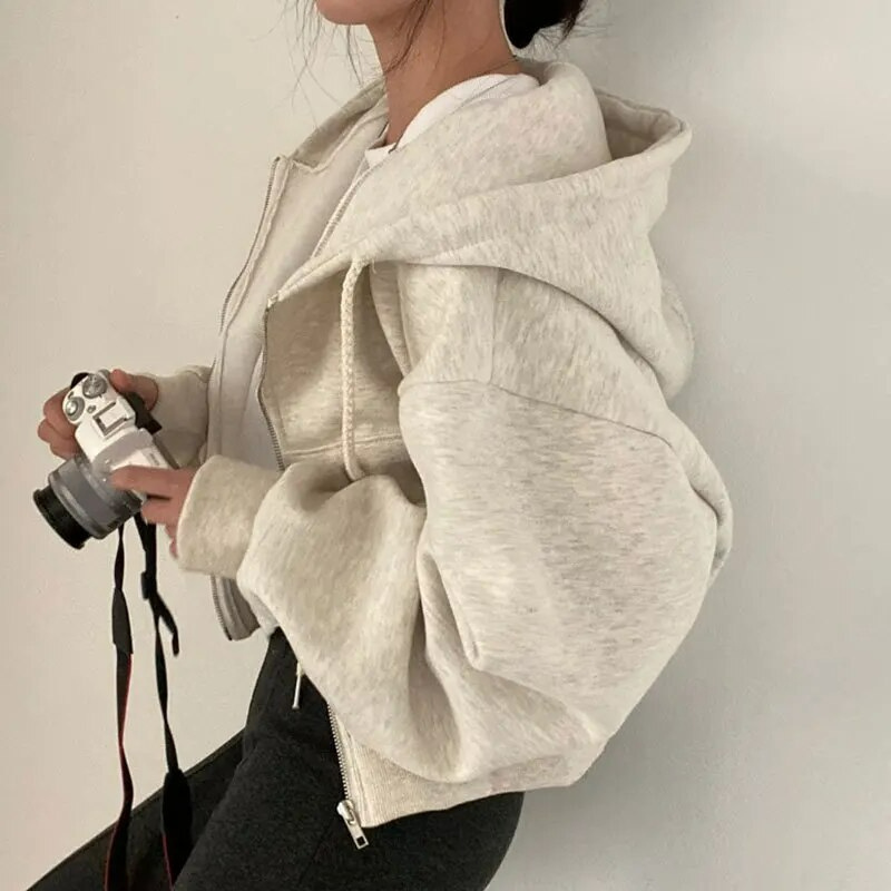 Maya | Oversized Zip-Up Hoodie for Women - Cozy Casual Wear