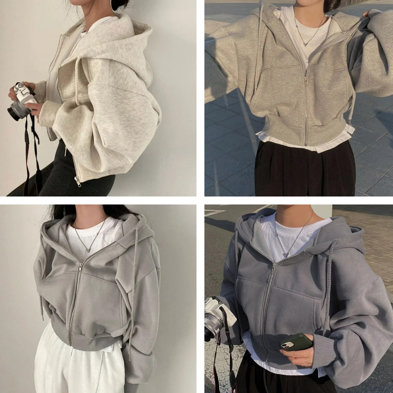Maya | Oversized Zip-Up Hoodie for Women - Cozy Casual Wear