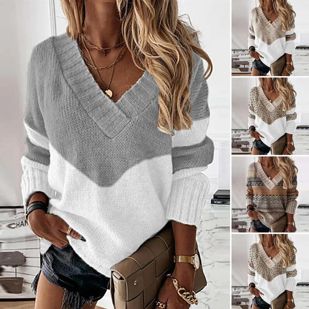 Isolyn | Elegant Women's Sweater with Timeless V-Neck Design