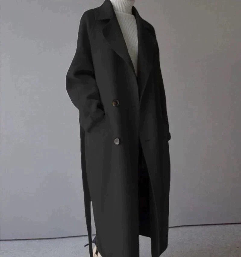 Ingrid | Elegant Long Wool Coat for Winter Fashion
