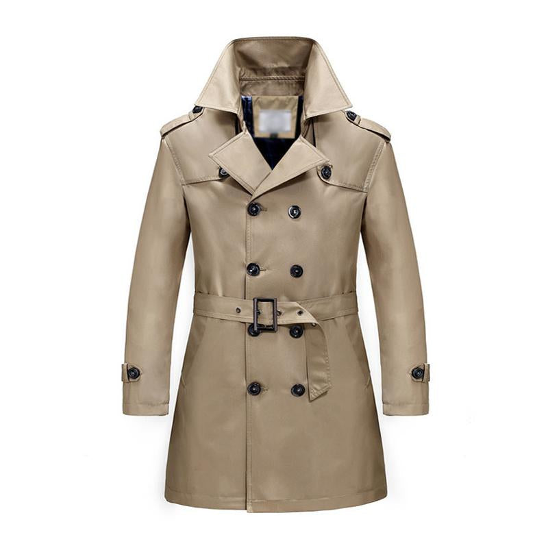 Caius | Classic Double-Breasted Slim Fit Men’s Trench Coat