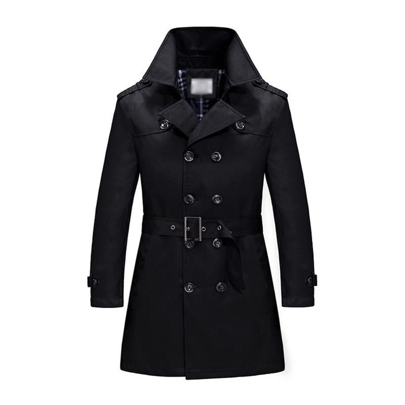 Caius | Classic Double-Breasted Slim Fit Men’s Trench Coat
