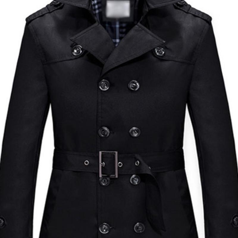 Caius | Classic Double-Breasted Slim Fit Men’s Trench Coat