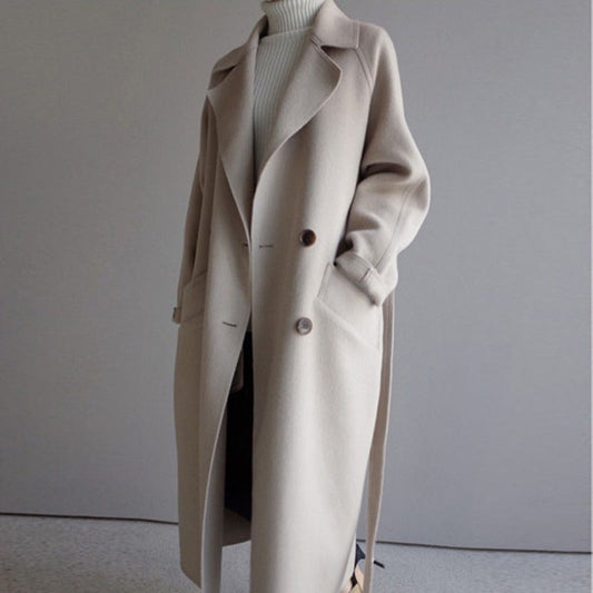 Ingrid | Elegant Long Wool Coat for Winter Fashion