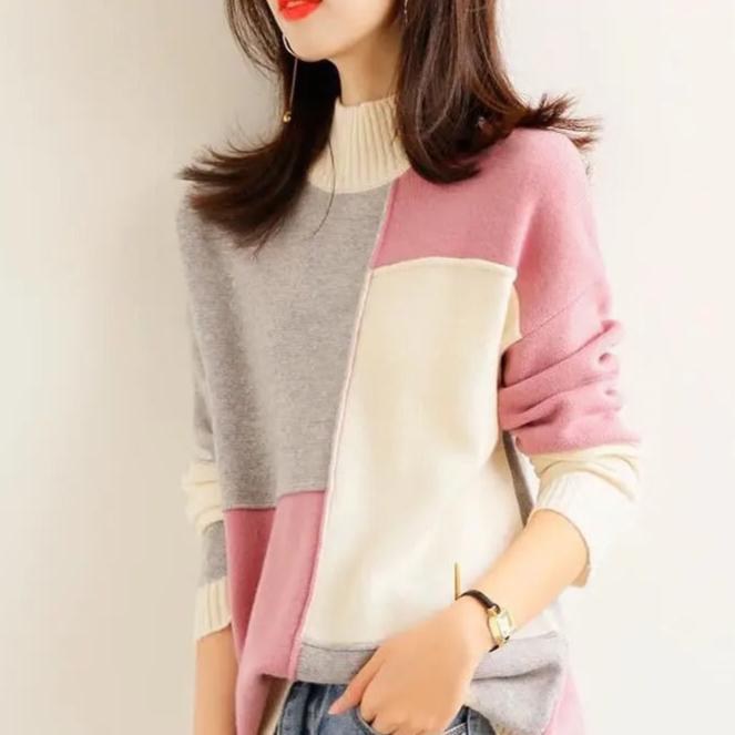 Selene | Trendy Colorblock Sweater for Women Fashion